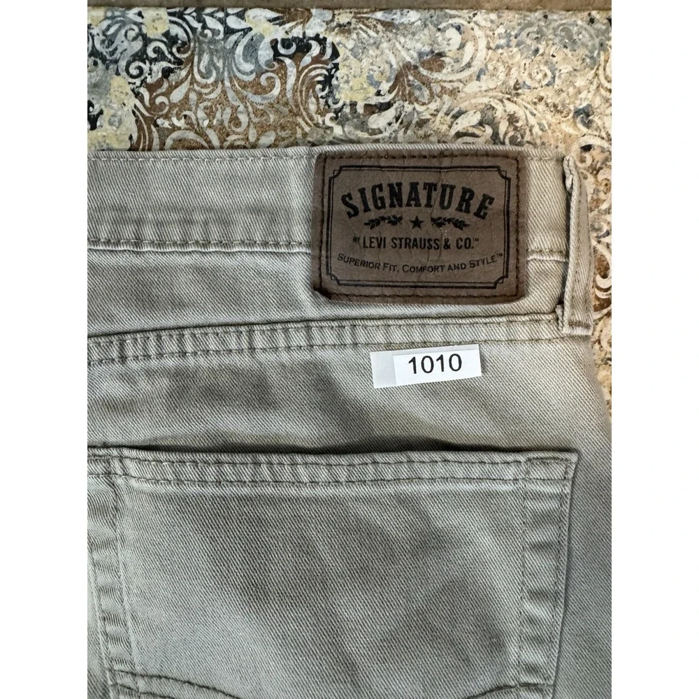 Signature By Levi's Strauss Jeans Taper Men's 36X30 Beige Khaki Tan